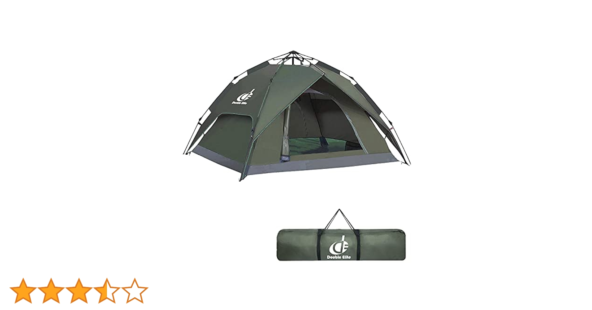Amazon | テント ワンタッチテント 3-4人用 3WAY 二重層 設営